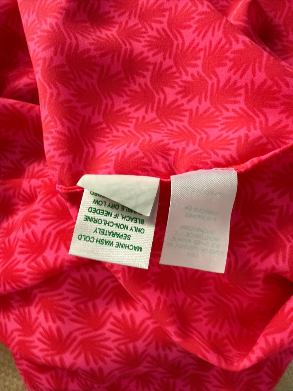 Lilly Pulitzer Hot Pink Floral Embroidered Peasant Tunic - Picture 5 of 5